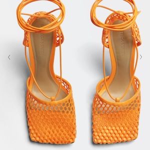 Orange Bottega Heels
